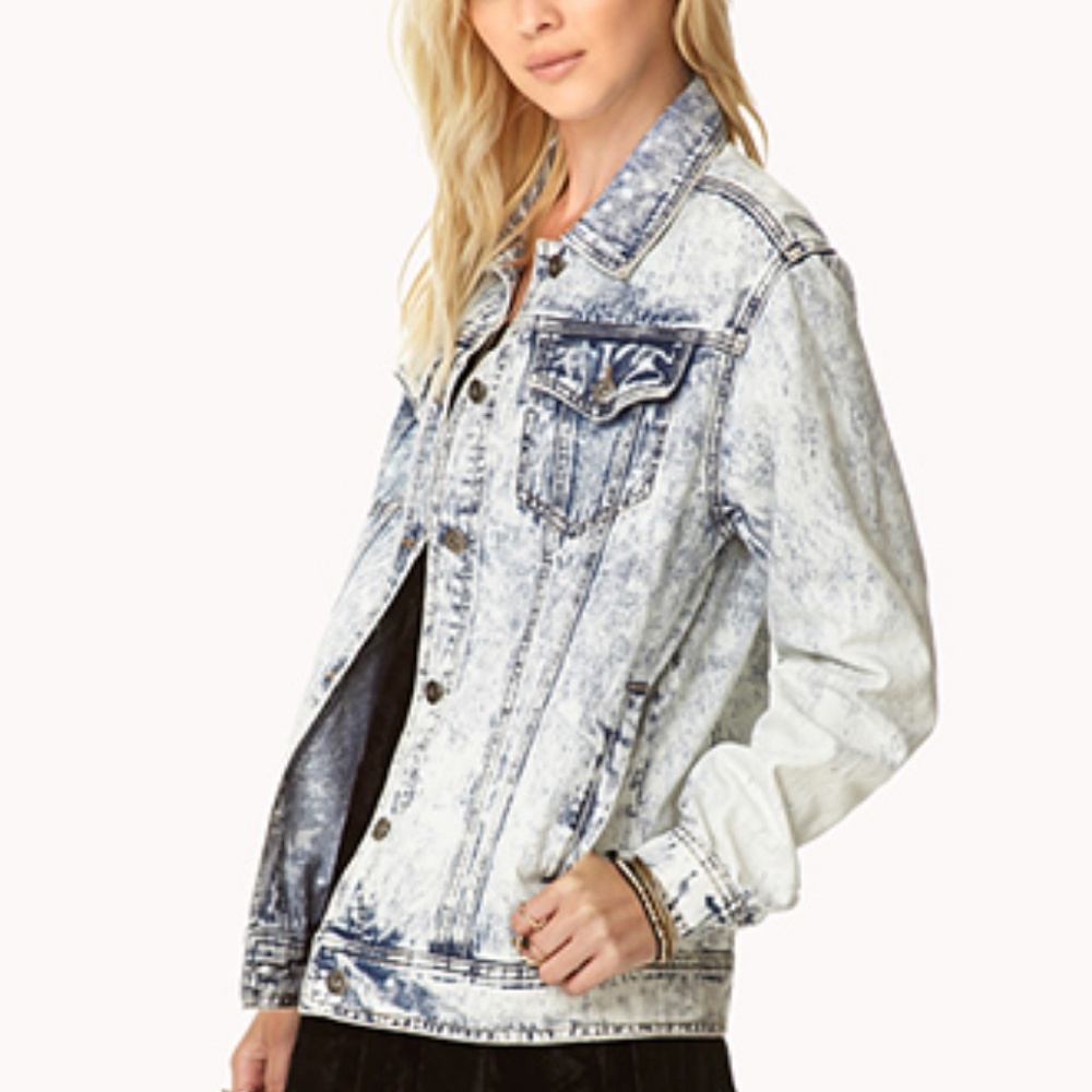 Forever 21 Acid Wash Denim Jacket